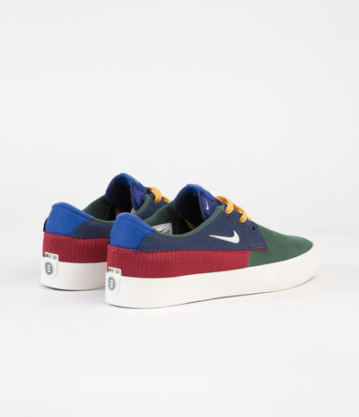 Nike SB Shane Shoes - Noble Green / Sail - Varsity Red - Navy