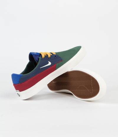 Nike SB Shane Shoes - Noble Green / Sail - Varsity Red - Navy