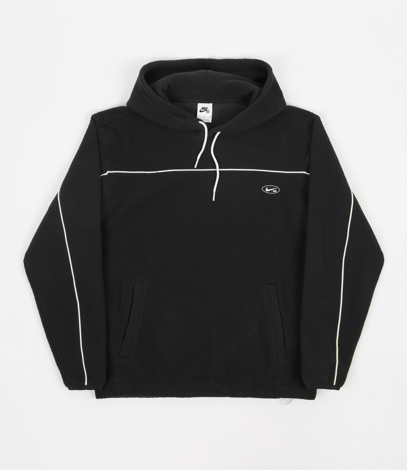 Nike SB Sherpa Fleece Hoodie - Black / Sail / Sail | Flatspot