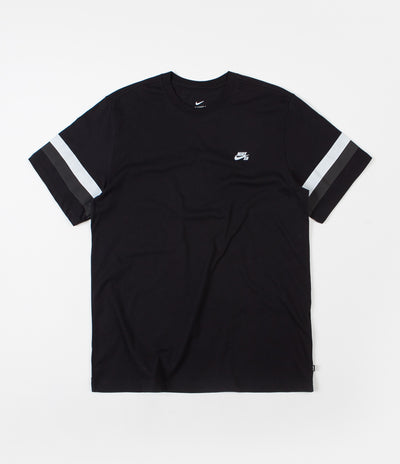 Nike SB Sleeve Stripe T-Shirt - Black / Thunder Grey