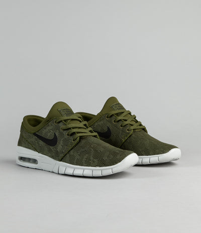 Nike SB Stefan Janoski Max Shoes - Legion Green / Black - Pure Platinum