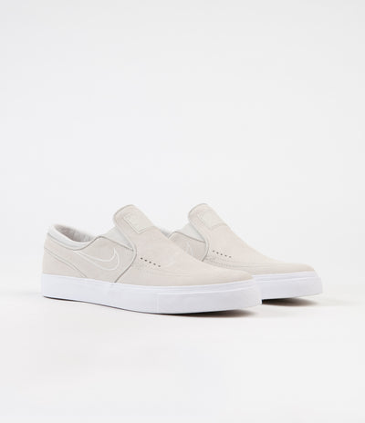 Nike SB Stefan Janoski Slip On Shoes - White / Light Bone - White ...