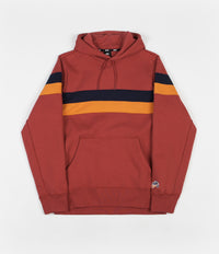 Nike SB Striped Hoodie - Team Crimson / Obsidian / Cinder Orange