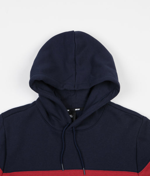 Nike SB Striped Hoodie - Obsidian / Team Crimson / Team Crimson | Flatspot