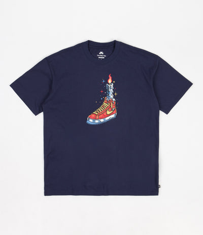 Nike SB Waxed T-Shirt - Midnight Navy