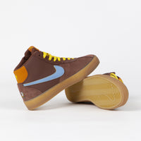 Nike SB x Why So Sad? Womens Bruin High Premium Shoes - Light Chocolate / Light Blue - Monarch thumbnail