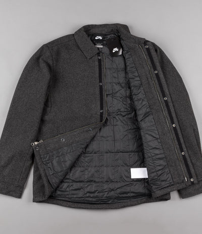 Nike SB Wool Coaches Jacket - Charcoal Heather / Black