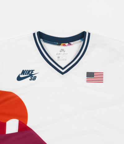 Nike SB x Parra 'USA Federation Kit' Jersey - White / Brave Blue