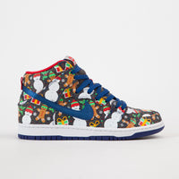 Nike SB x Concepts Dunk High 'Ugly Sweater' Shoes - Blue Ribbon / Blue Ribbon - Atom Red thumbnail