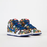 Nike SB x Concepts Dunk High 'Ugly Sweater' Shoes - Blue Ribbon / Blue Ribbon - Atom Red thumbnail