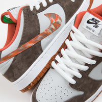 Nike SB x Crushed DC Dunk Low Pro Shoes - Olive Grey / Manta Orange - Rattan thumbnail