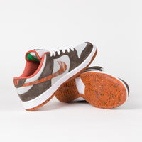 Nike SB x Crushed DC Dunk Low Pro Shoes - Olive Grey / Manta Orange - Rattan thumbnail