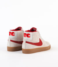 Nike SB x FTC Blazer Mid QS Shoes - Light Bone / Brickhouse - Gum