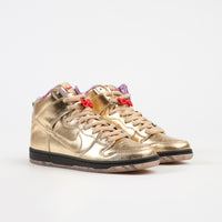 Nike SB x Humidity 'Trumpet' Dunk High QS Shoes - Metallic Gold / Metallic Gold - Black thumbnail