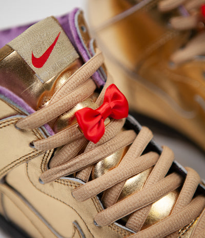 Nike SB x Humidity 'Trumpet' Dunk High QS Shoes - Metallic Gold / Metallic Gold - Black