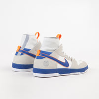 Nike SB x Medicom Dunk High Elite QS Shoes - White / College Blue - White - Gold Post thumbnail