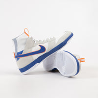 Nike SB x Medicom Dunk High Elite QS Shoes - White / College Blue - White - Gold Post thumbnail