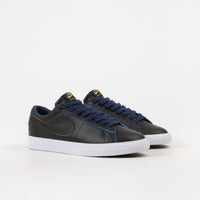 Nike SB x NBA Blazer Low GT Shoes Black Black Amarillo Coast Flatspot