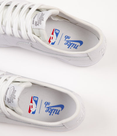 Nike SB x NBA Blazer Low Shoes - White / White - Rush Blue - University Red