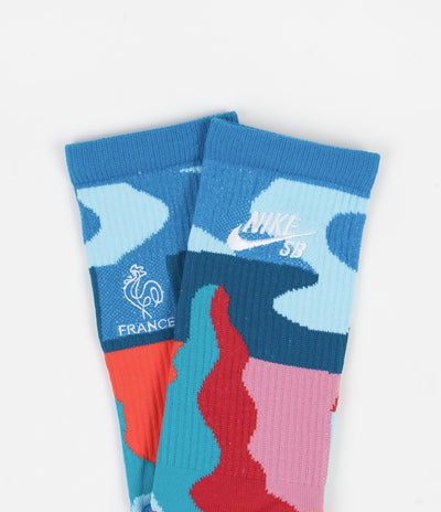 Nike SB x Parra 'France Federation Kit' Socks - Neptune Blue / White