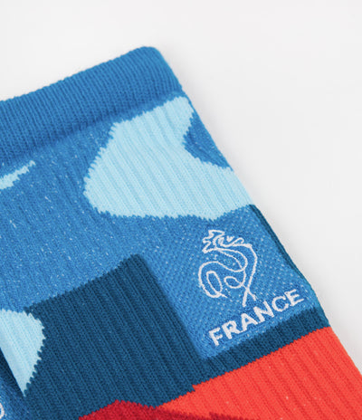 Nike SB x Parra 'France Federation Kit' Socks - Neptune Blue / White