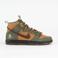 Nike SB x Pass~Port Dunk High Pro Shoes - Carbon Green / Cider - Wheat Gold thumbnail