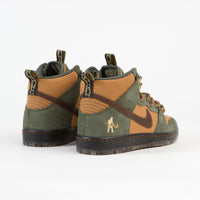 Nike SB x Pass~Port Dunk High Pro Shoes - Carbon Green / Cider - Wheat Gold thumbnail