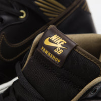 Nike SB x Pawnshop Dunk High OG Shoes - Black / Black - Metallic Gold thumbnail