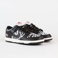 Nike SB x Quartersnacks Dunk Low OG Shoes - Black / White thumbnail