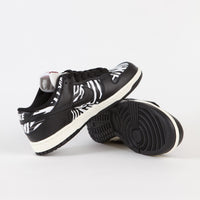 Nike SB x Quartersnacks Dunk Low OG Shoes - Black / White thumbnail