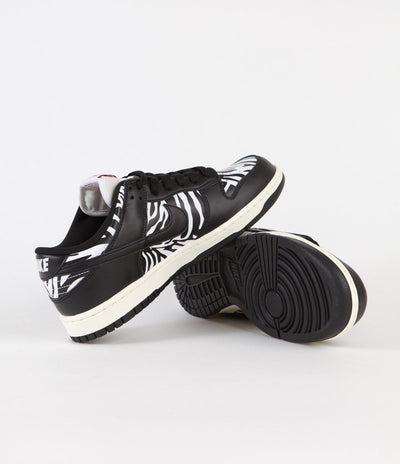 Nike SB x Quartersnacks Dunk Low OG Shoes - Black / White