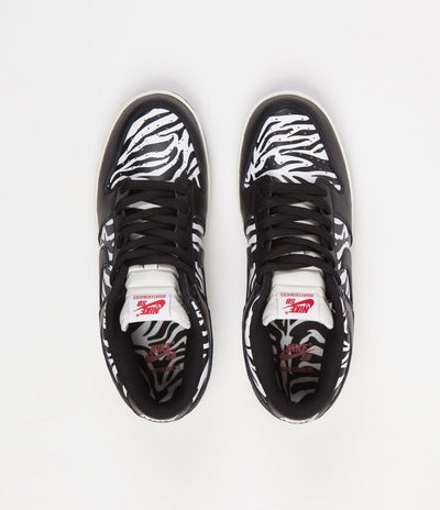 Nike SB x Quartersnacks Dunk Low OG Shoes - Black / White