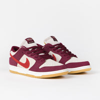 Nike SB x Skate Like A Girl Dunk Low Shoes - Dark Beetroot / Light Crimson - Light Bone thumbnail