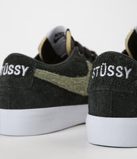 Nike SB x Stussy Blazer Low Shoes - Black / Palm Green | Flatspot