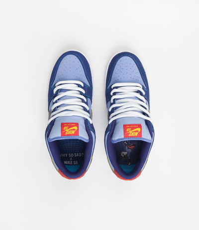 Nike SB x Why So Sad? Dunk Low Premium Shoes - Coastal Blue / Coastal Blue - Light Blue