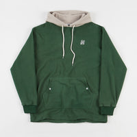 North N Logo 2 Tone Fleece Hoodie - Green / Grey thumbnail