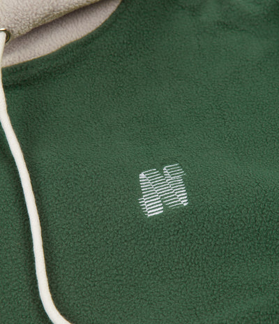 North N Logo 2 Tone Fleece Hoodie - Green / Grey