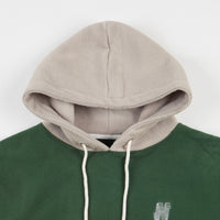 North N Logo 2 Tone Fleece Hoodie - Green / Grey thumbnail