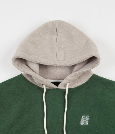 North N Logo 2 Tone Fleece Hoodie - Green / Grey