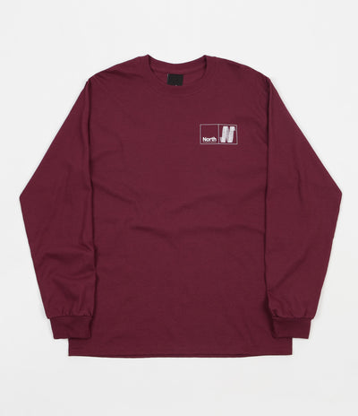 North N Logo Long Sleeve T-Shirt - Burgundy / White