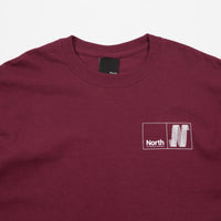 North N Logo Long Sleeve T-Shirt - Burgundy / White thumbnail