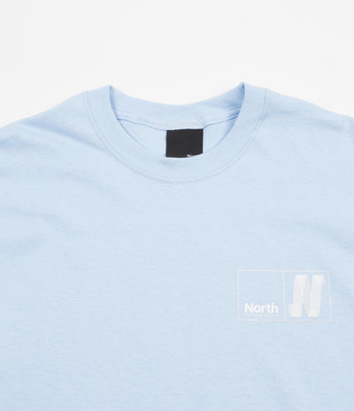 North N Logo Long Sleeve T-Shirt - Light Blue / White