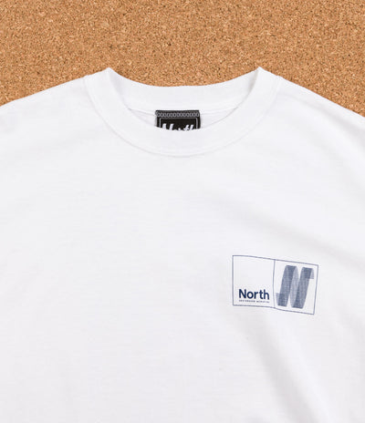 North N Logo Long Sleeve T-Shirt - White / Navy