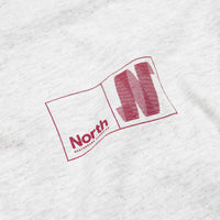 North N Logo T-Shirt - Ash / Burgundy thumbnail