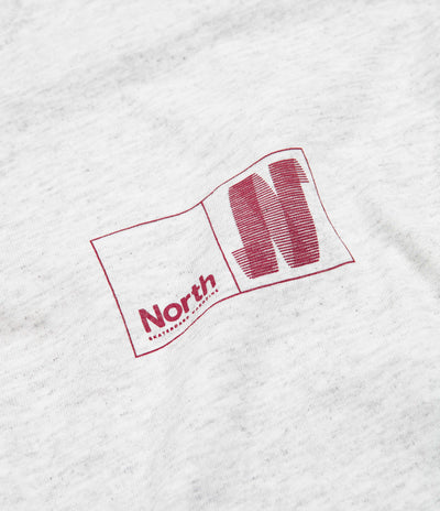 North N Logo T-Shirt - Ash / Burgundy