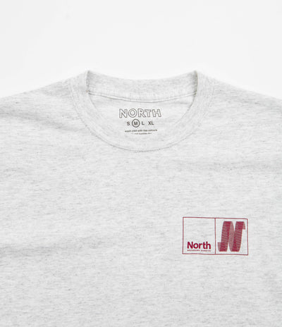 North N Logo T-Shirt - Ash / Burgundy