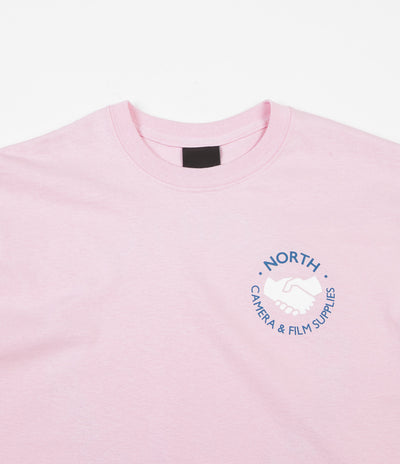 North Supplies Logo T-Shirt - Light Pink / Blue / White