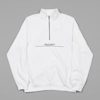 Parlez Bar 1/4 Zip Sweatshirt - White thumbnail