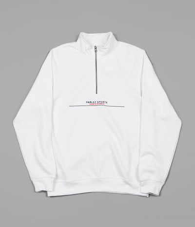 Parlez Bar 1/4 Zip Sweatshirt - White