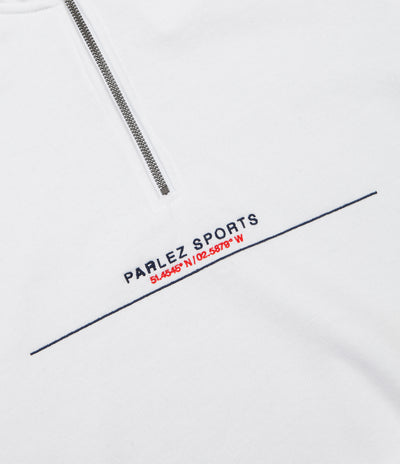 Parlez Bar 1/4 Zip Sweatshirt - White